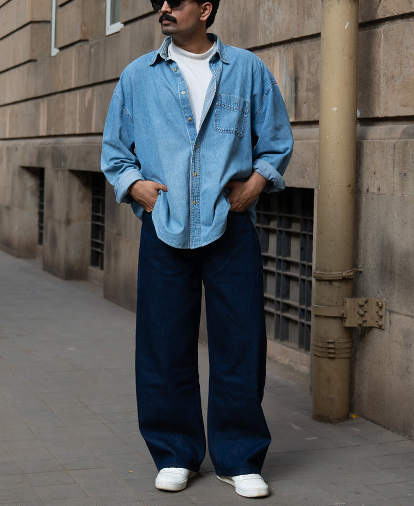 Basic Raw Wash Barrel Fit Denim