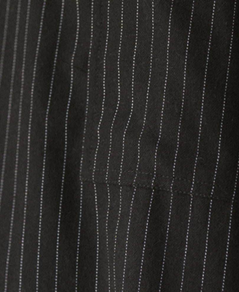 Black Striped Zipper Shirt