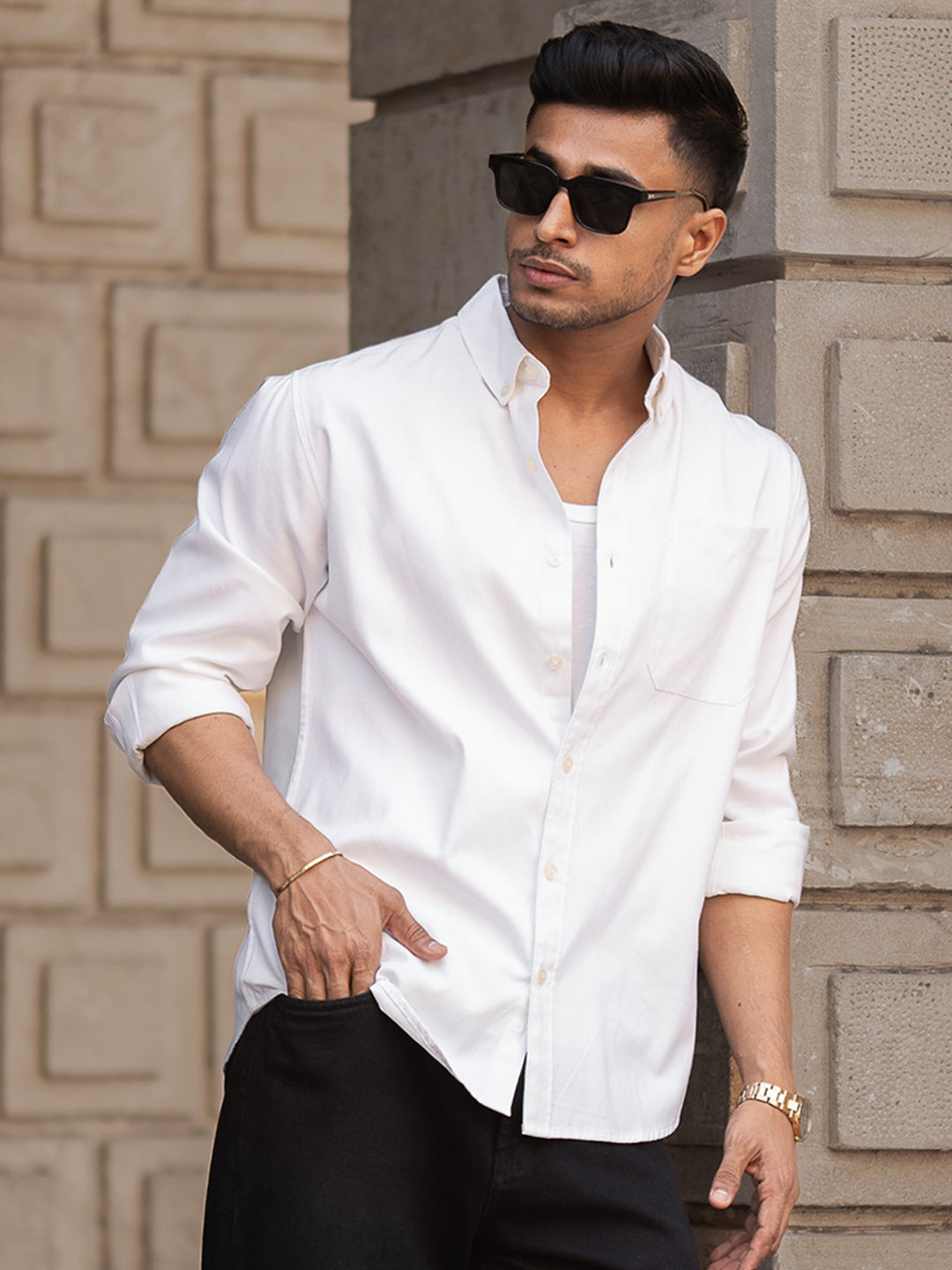 Regular Fit Full Sleeve Collar Shirt