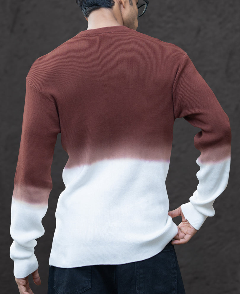 Rust Ombre Knit T-Shirt 100% Cotton