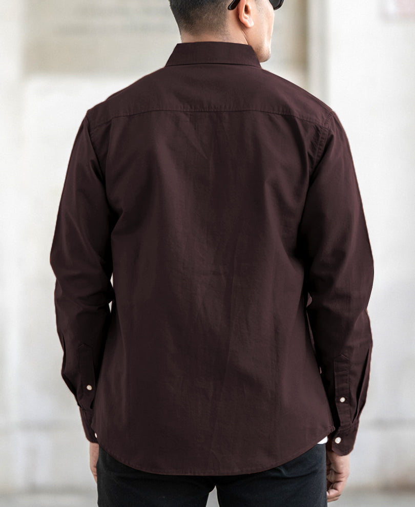 Brown Oxford Shirt 100% Cotton