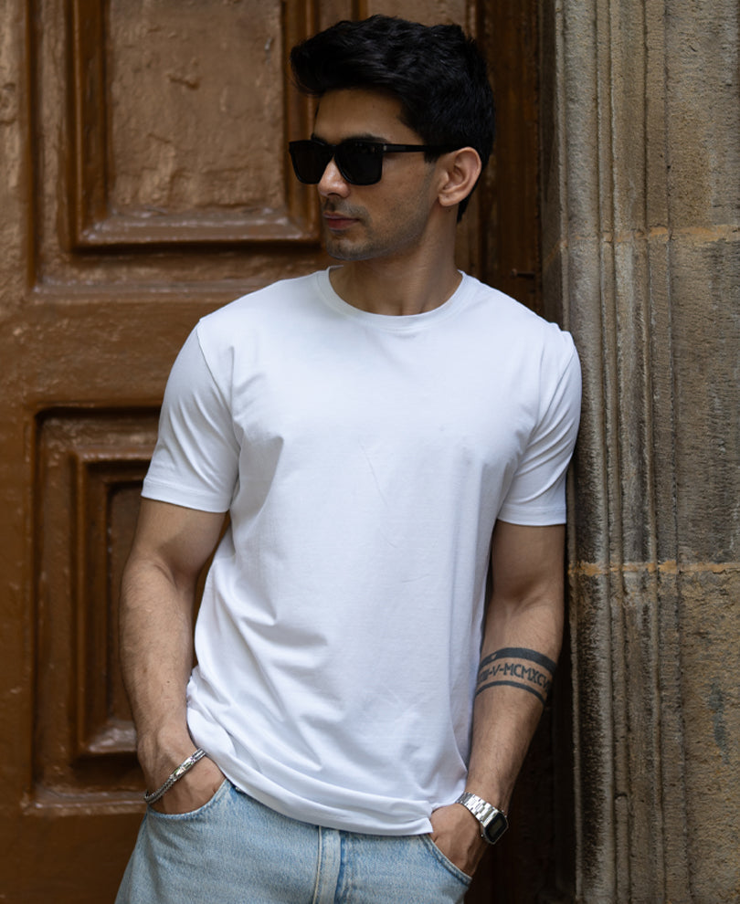 White & Black Basic T-Shirt (Pack of 2)