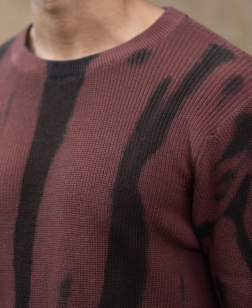 Brown Flat Knit T-Shirt 100% Cotton