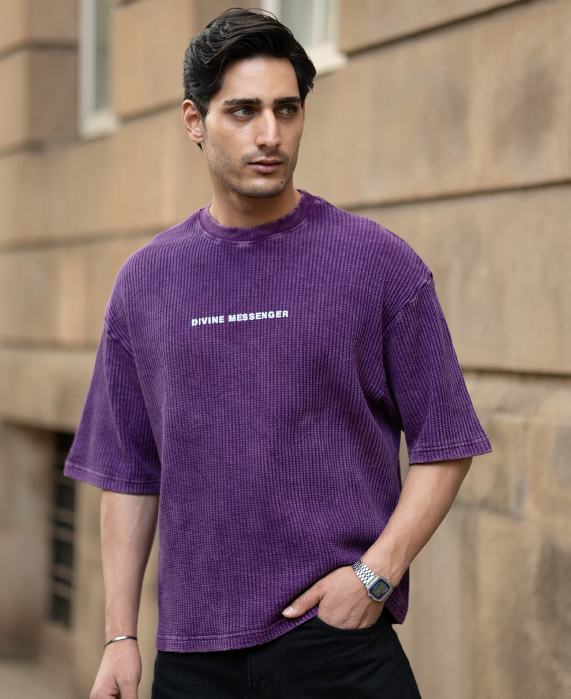 Purple Washed Graphic T-Shirt