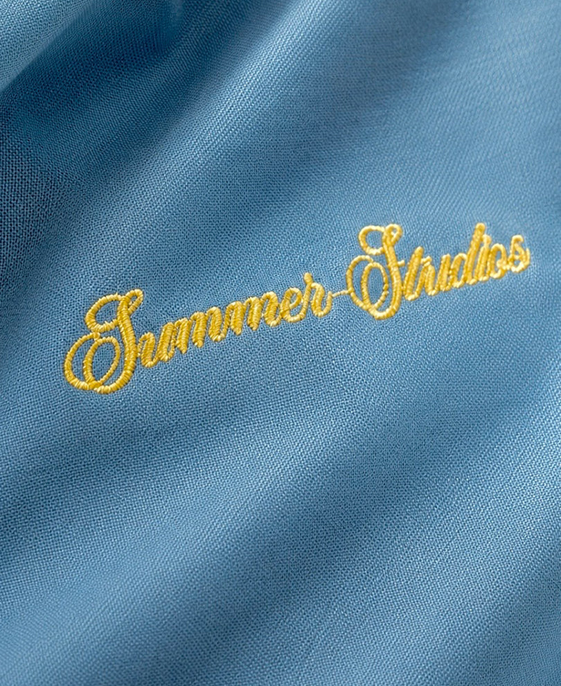Blue Embroidered Oxford Shirt