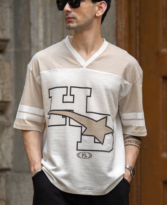 White Printed Oversize T-Shirt