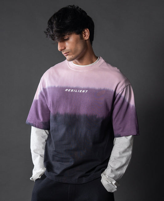 Purple Ombre Oversize T-Shirt 100% Cotton