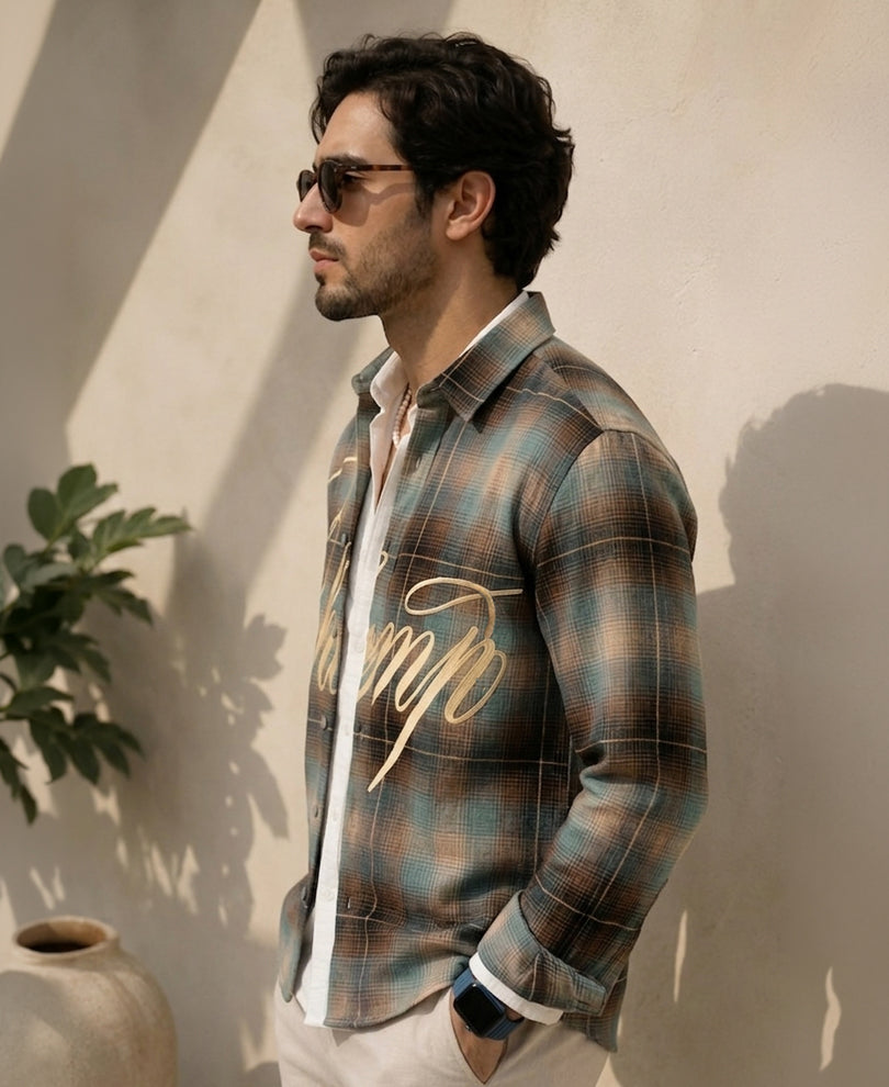 Multicolour Printed Checks Shirt