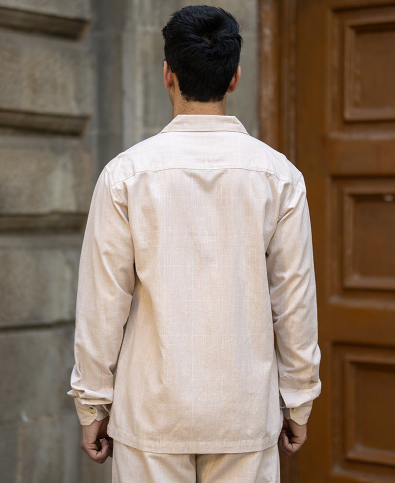 Beige Linen Lightweight Co-Ord Set