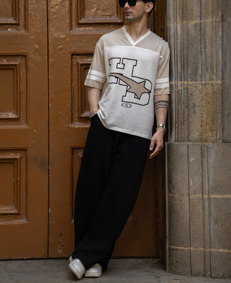 White Printed Oversize T-Shirt