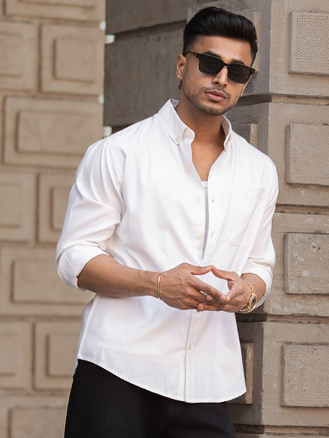 Regular Fit Full Sleeve Collar Shirt