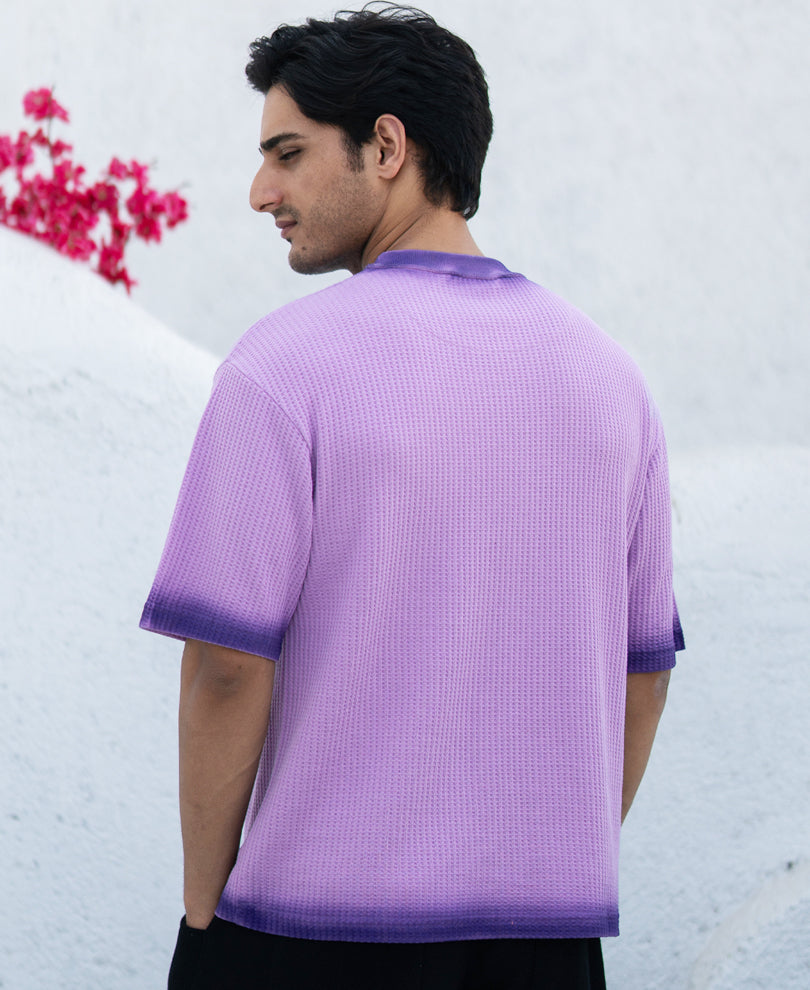 Lavender Sprayed Structure T-Shirt