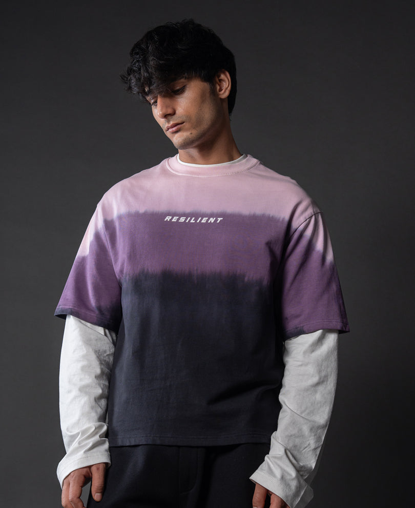 Purple Ombre Oversize T-Shirt 100% Cotton