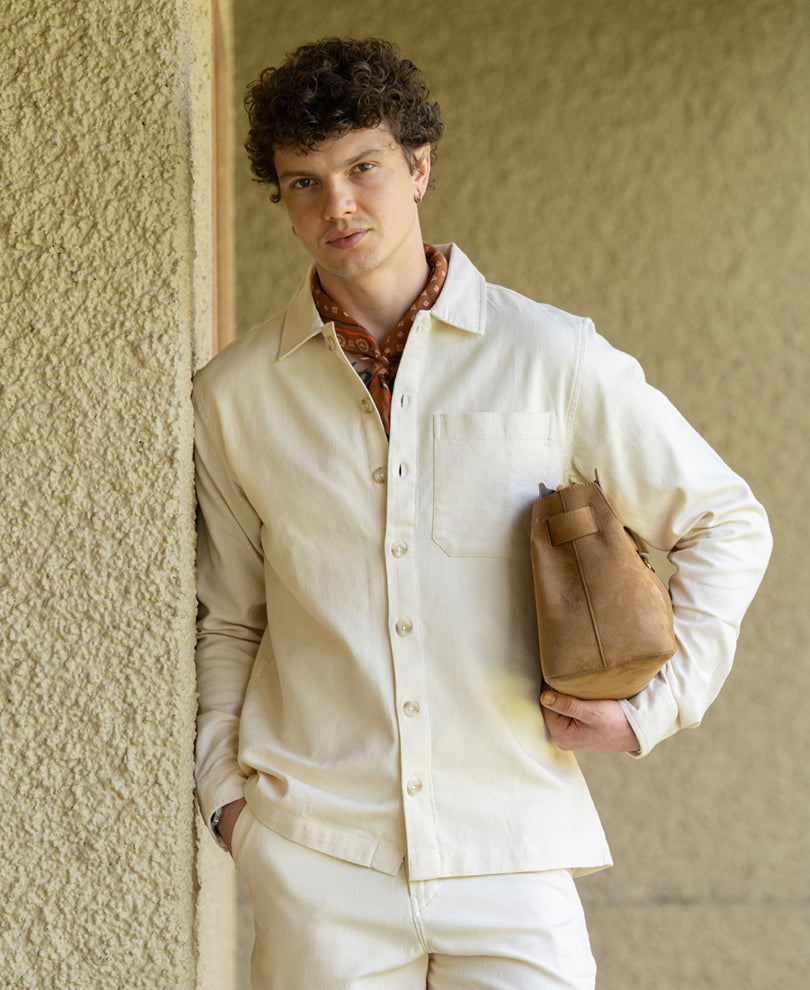 Beige Structured Cord Set 100% Cotton