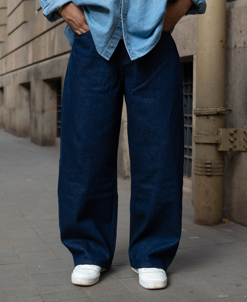Basic Raw Wash Barrel Fit Denim