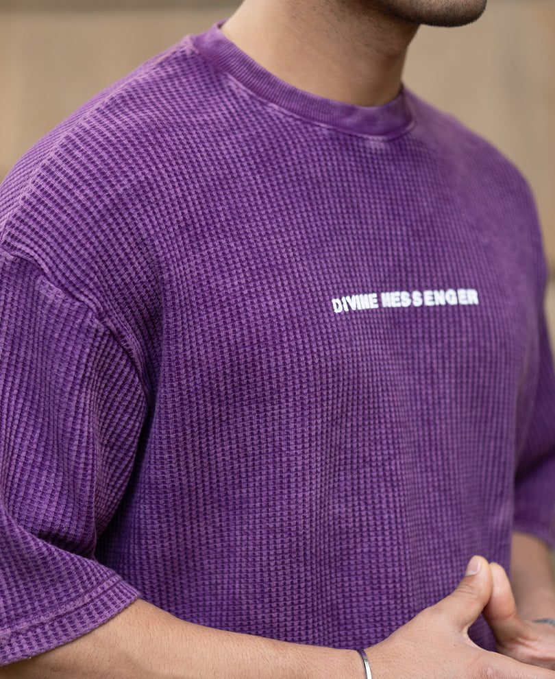 Purple Washed Graphic T-Shirt
