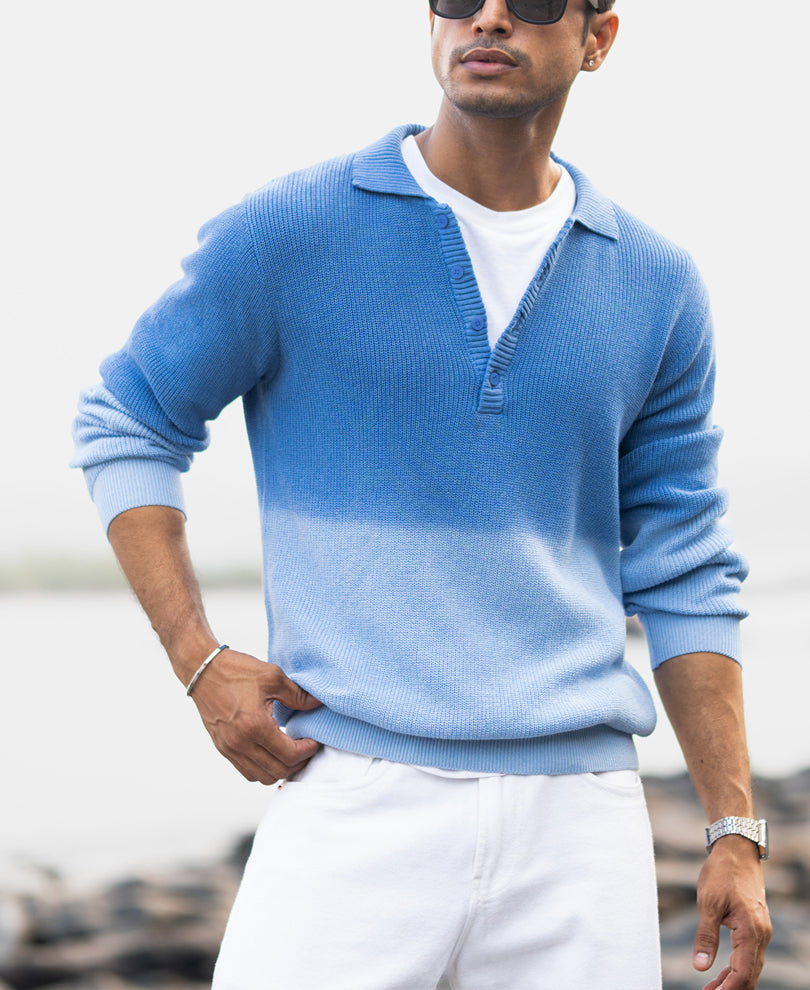 Blue Ombre T-Shirt 100% Cotton