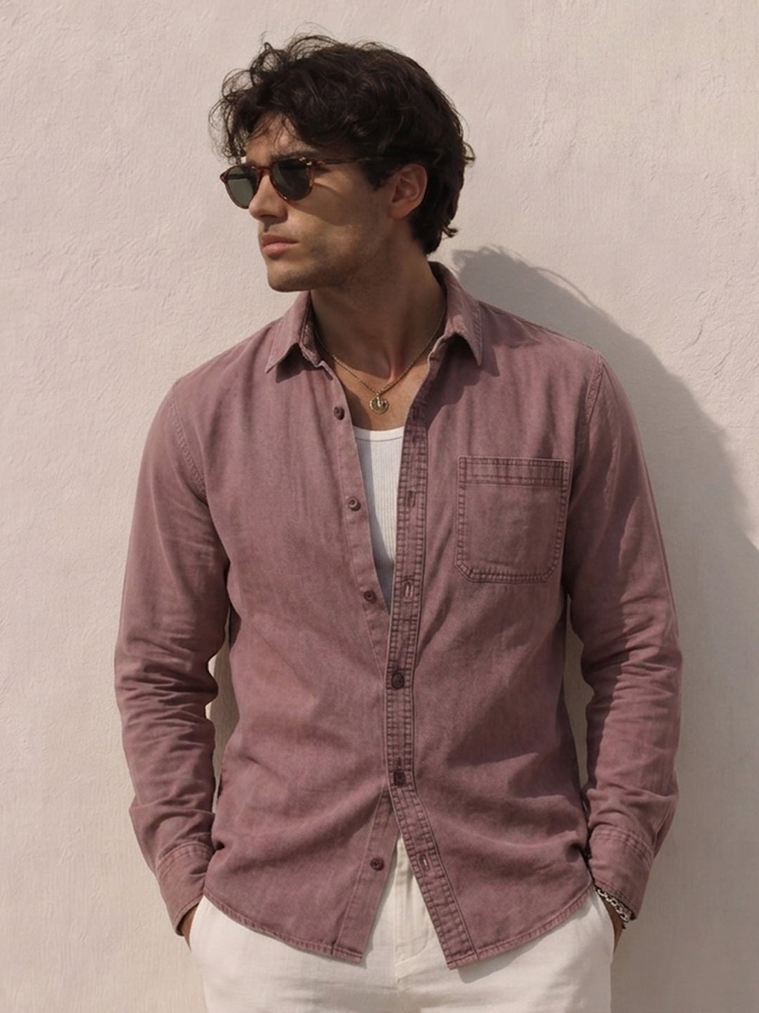 Rust Washed Structured Shirt