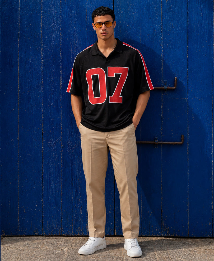 Black Printed Jersey T-Shirt