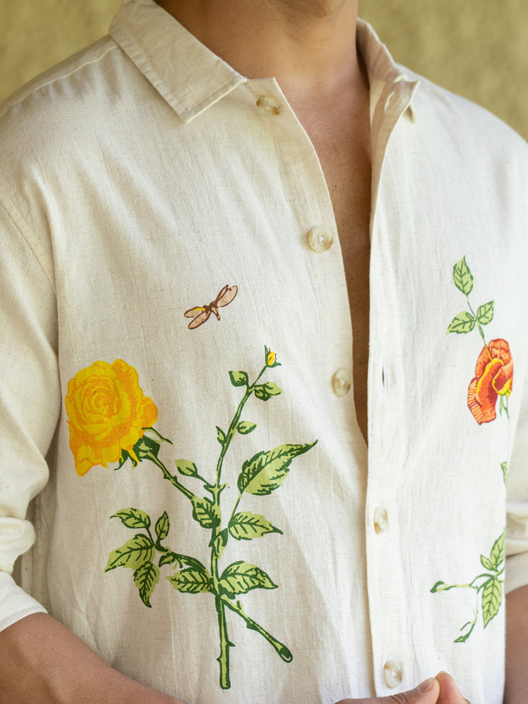 Natural Floral Print Shirt