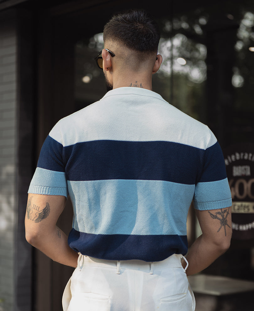 Multi Colour Knits Regular Fit Half Sleeves Tshirt 100% Cotton