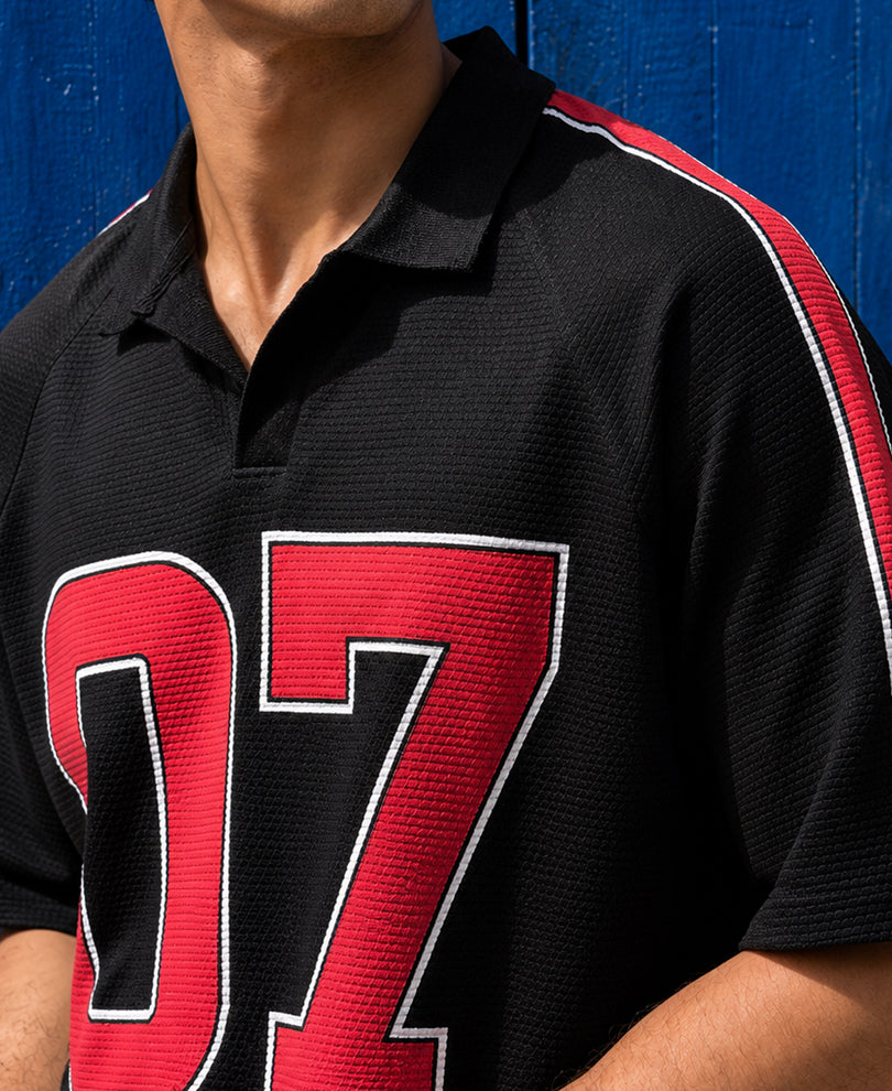 Black Printed Jersey T-Shirt