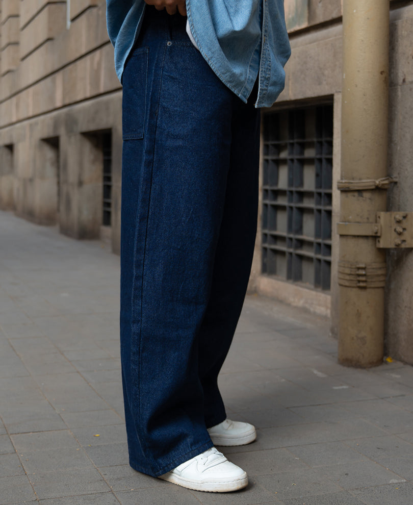Basic Raw Wash Barrel Fit Denim