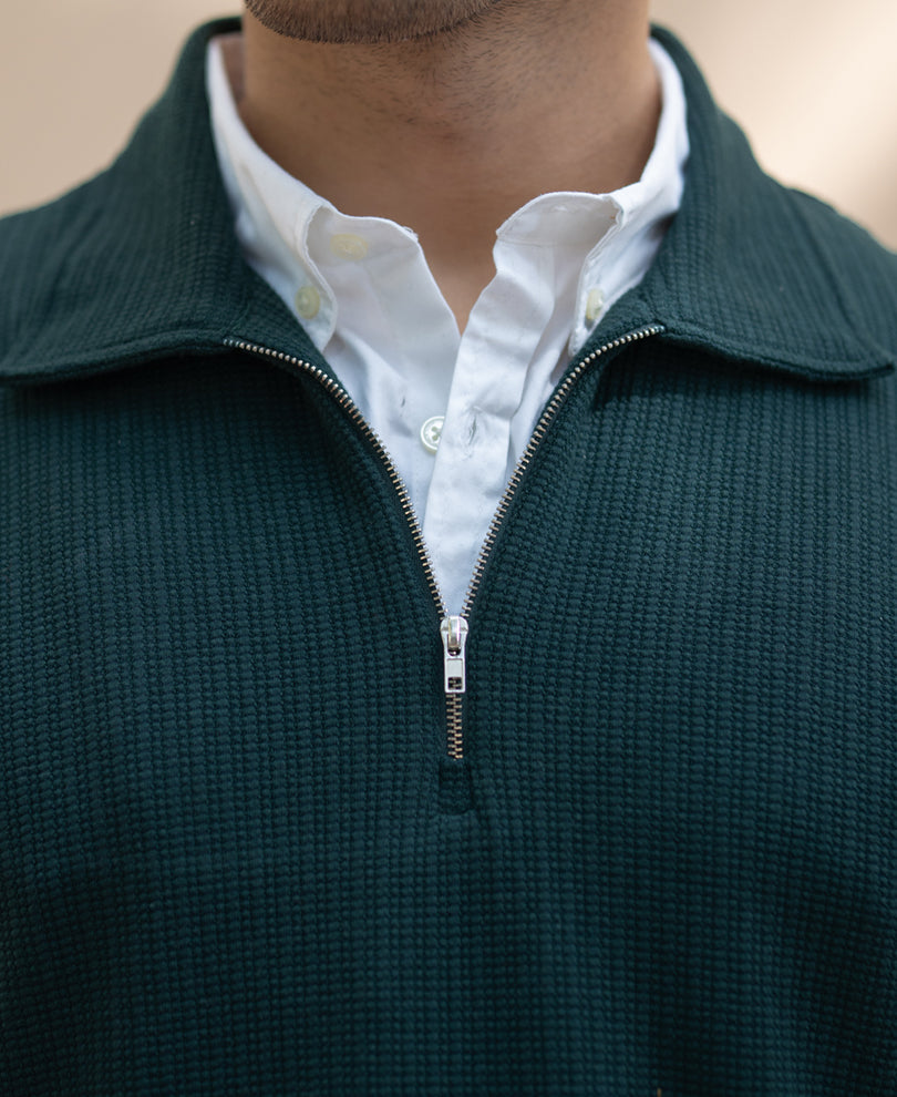 Pine Green Contrast Collar Polo T-Shirt