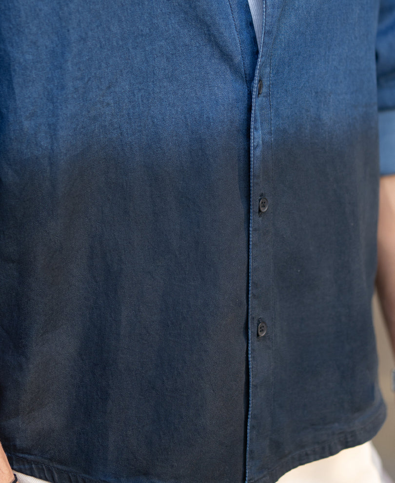 Indigo Ombre Lightweight Shirt 100% Cotton