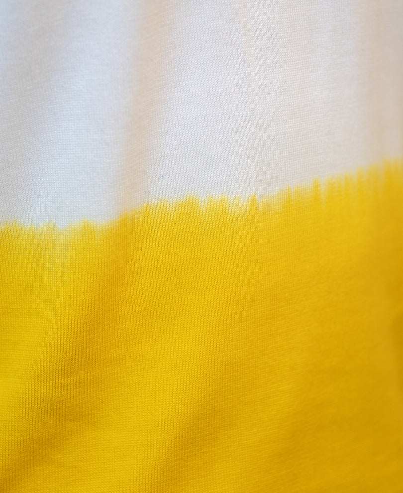 Yellow Ombre Knit Polo T-Shirt 100% Cotton