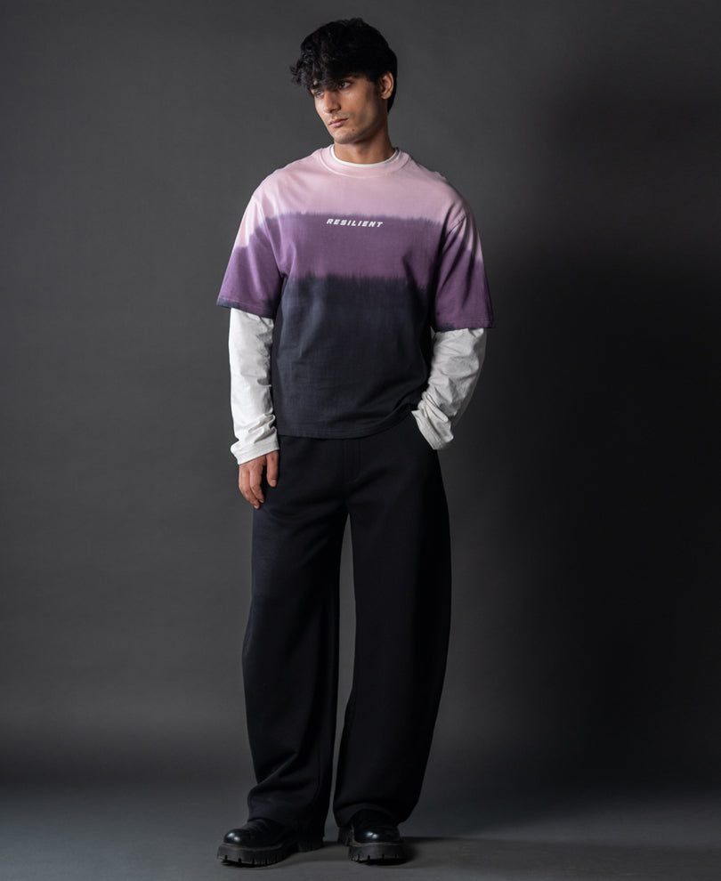 Purple Ombre Oversize T-Shirt 100% Cotton