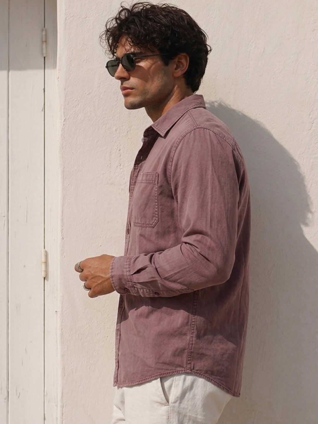 Rust Washed Structured Shirt