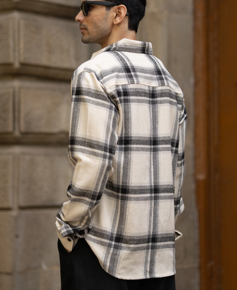 Off-White Brushed Checks Shirt