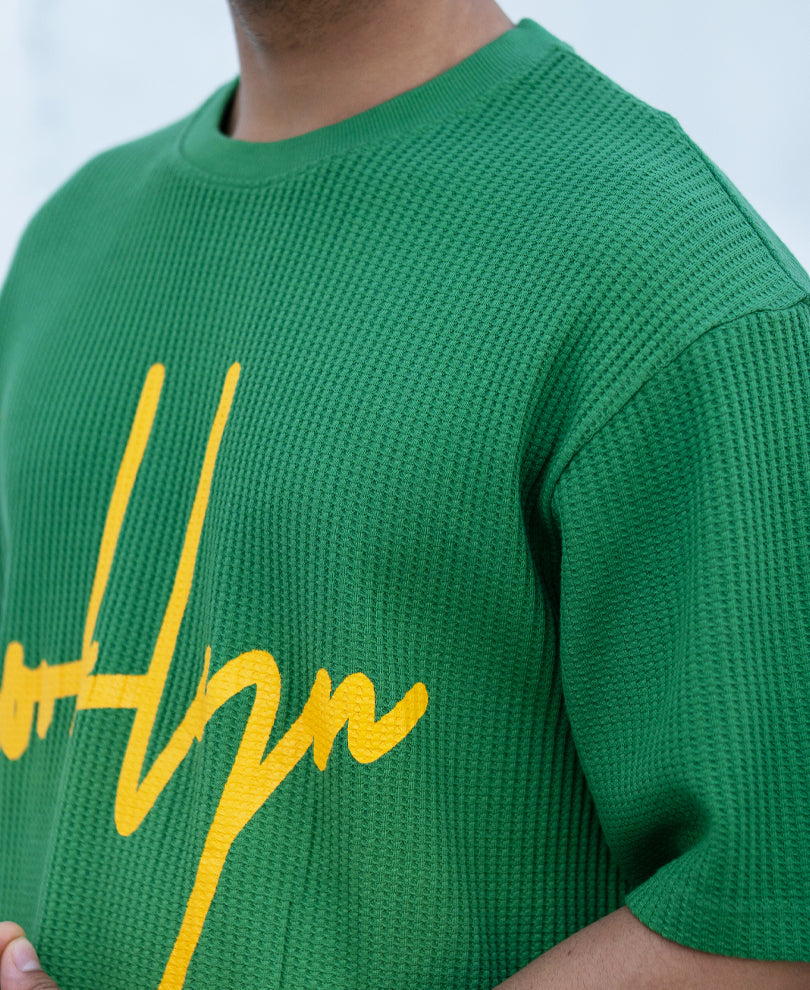 Green Structured Ombre T-Shirt