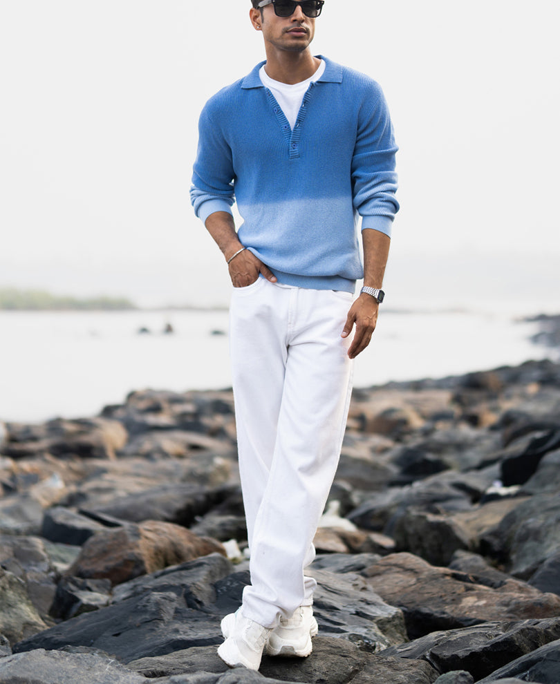 Blue Ombre T-Shirt 100% Cotton