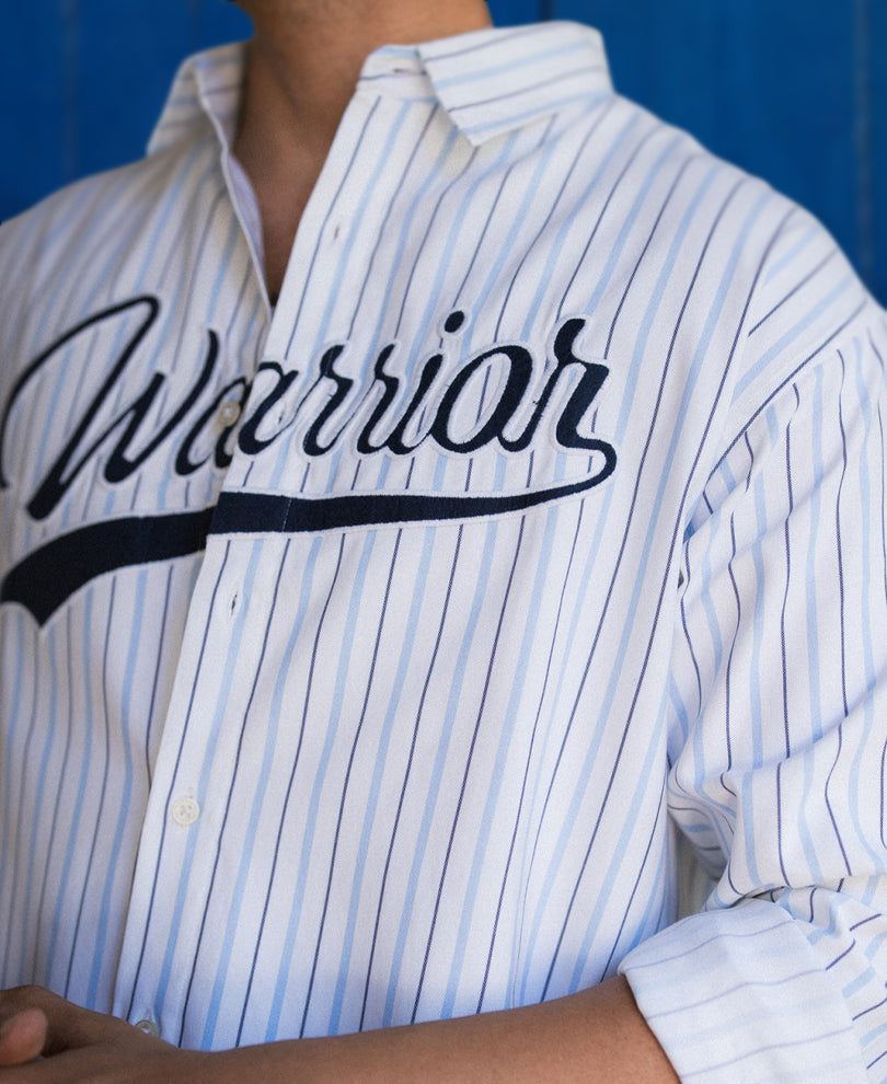 Warrior Applique Stripe Shirt