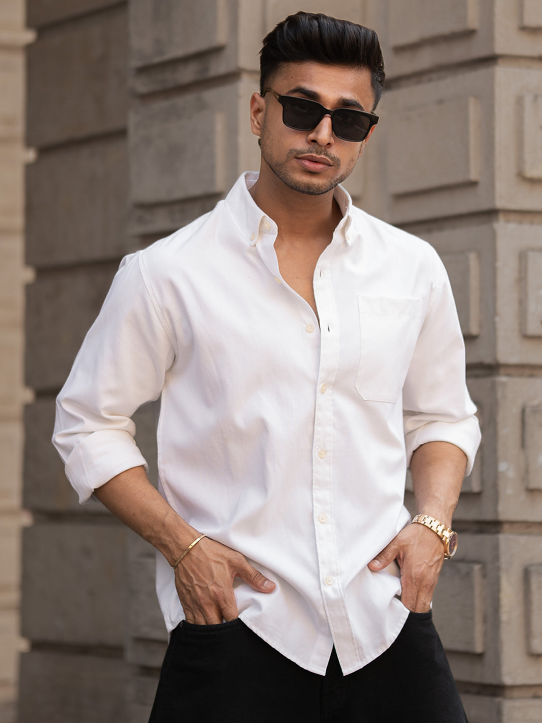 Regular Fit Full Sleeve Collar Shirt