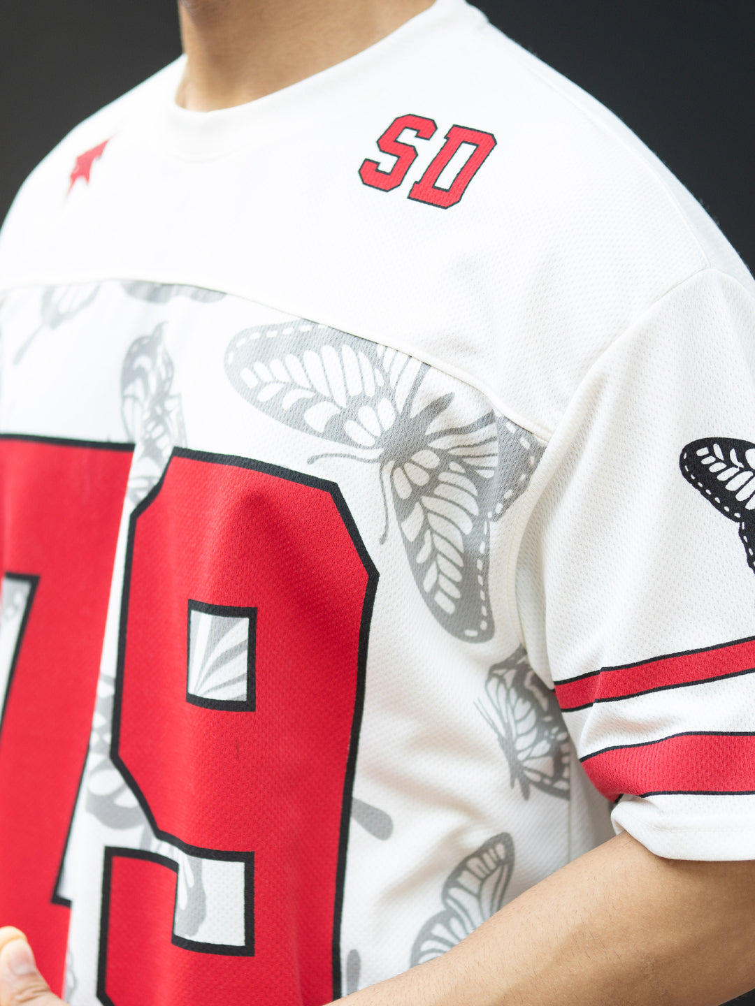 Off White Butterfly Print Jersey T-Shirt