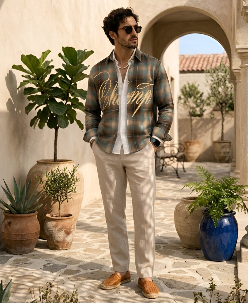 Multicolour Printed Checks Shirt