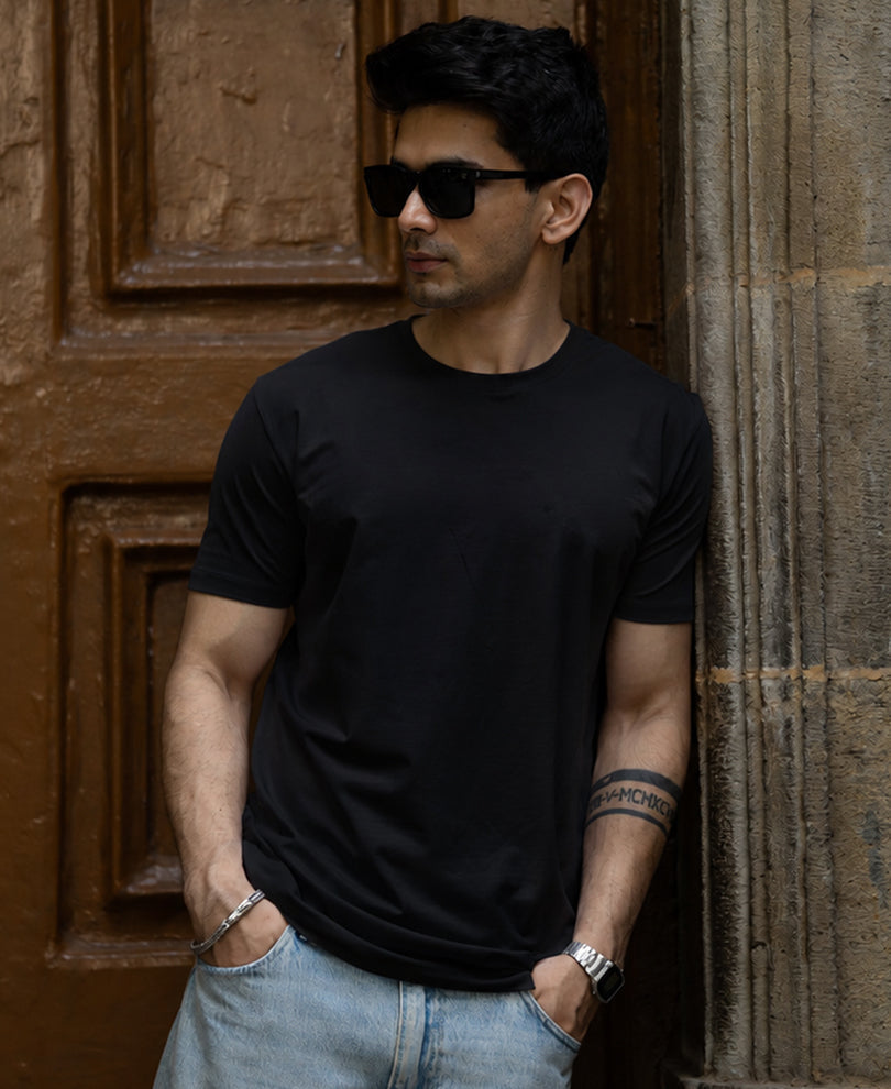 White & Black Basic T-Shirt (Pack of 2)