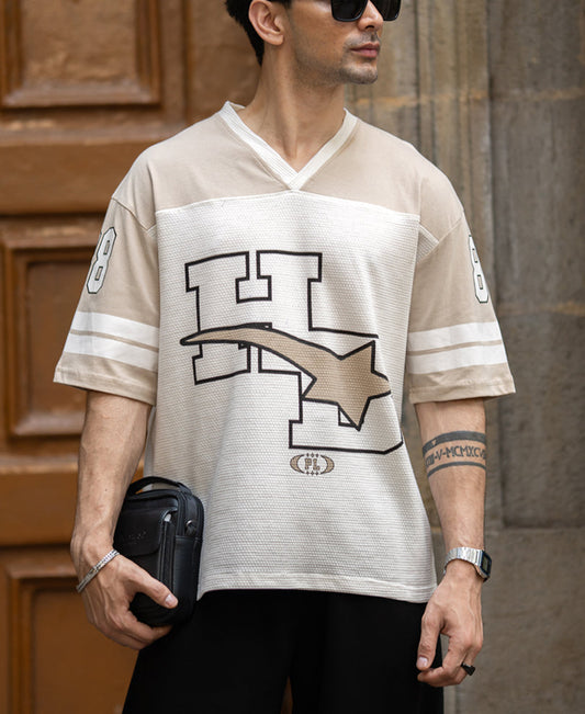White Printed Oversize T-Shirt