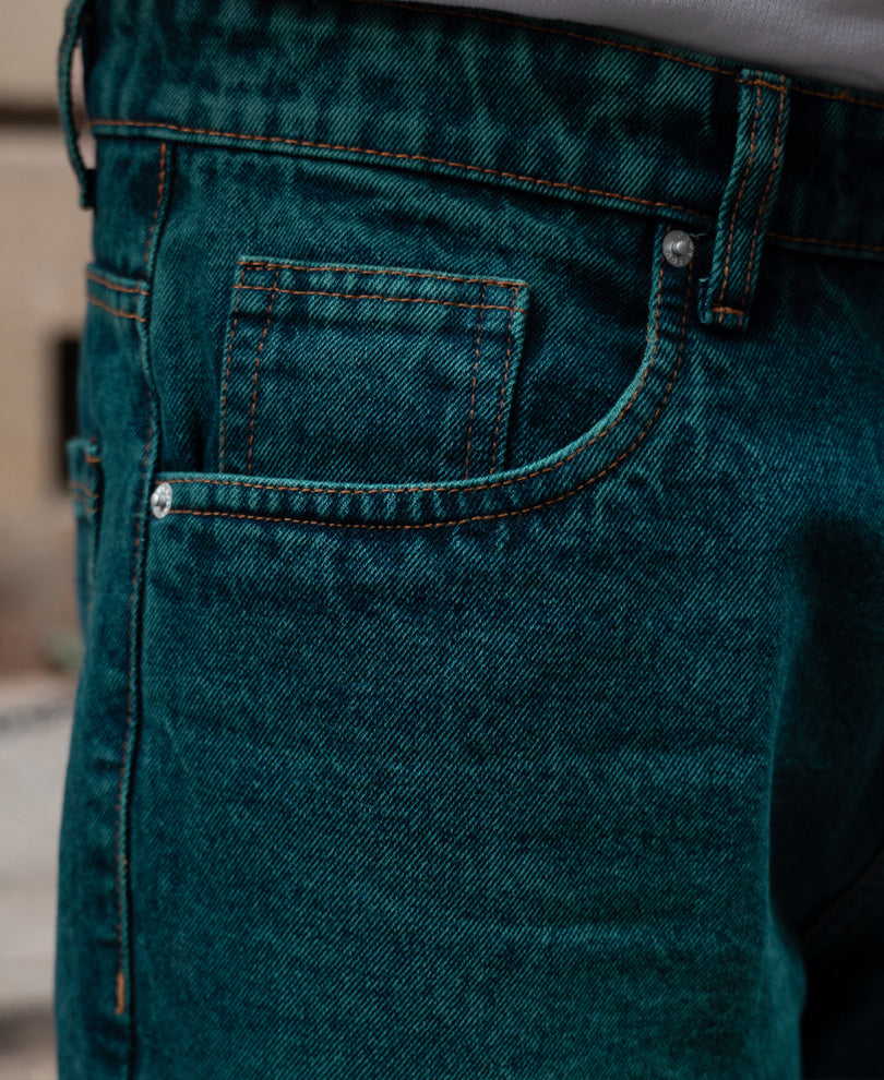 Blue Tinted Baggy Fit Jeans