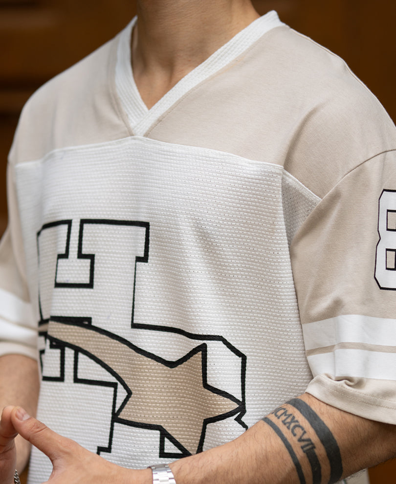 White Printed Oversize T-Shirt