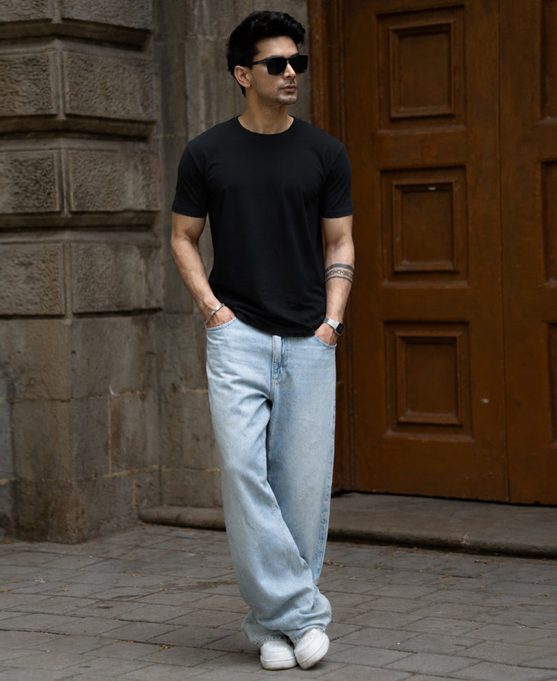 White & Black Basic T-Shirt (Pack of 2)