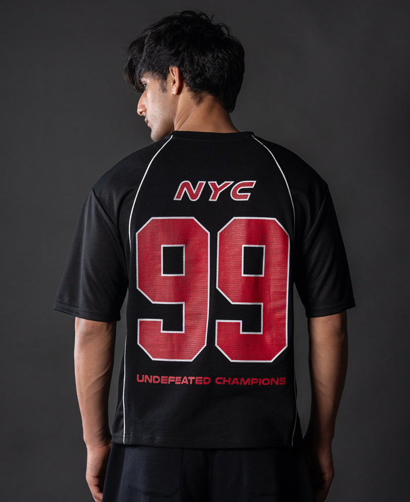 Black Graphic Varsity T-Shirt