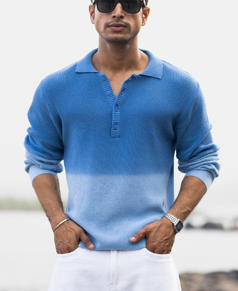 Blue Ombre T-Shirt 100% Cotton