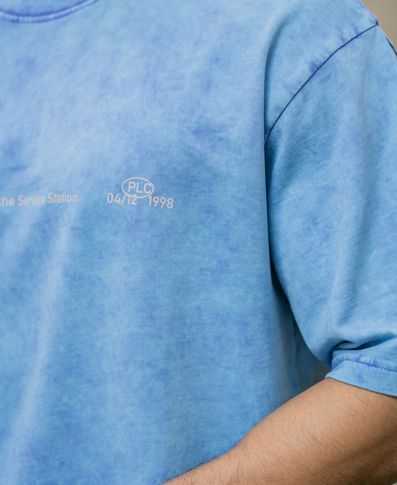 Purple Washed Graphic Half Sleeves T-Shirt 100% Cotton