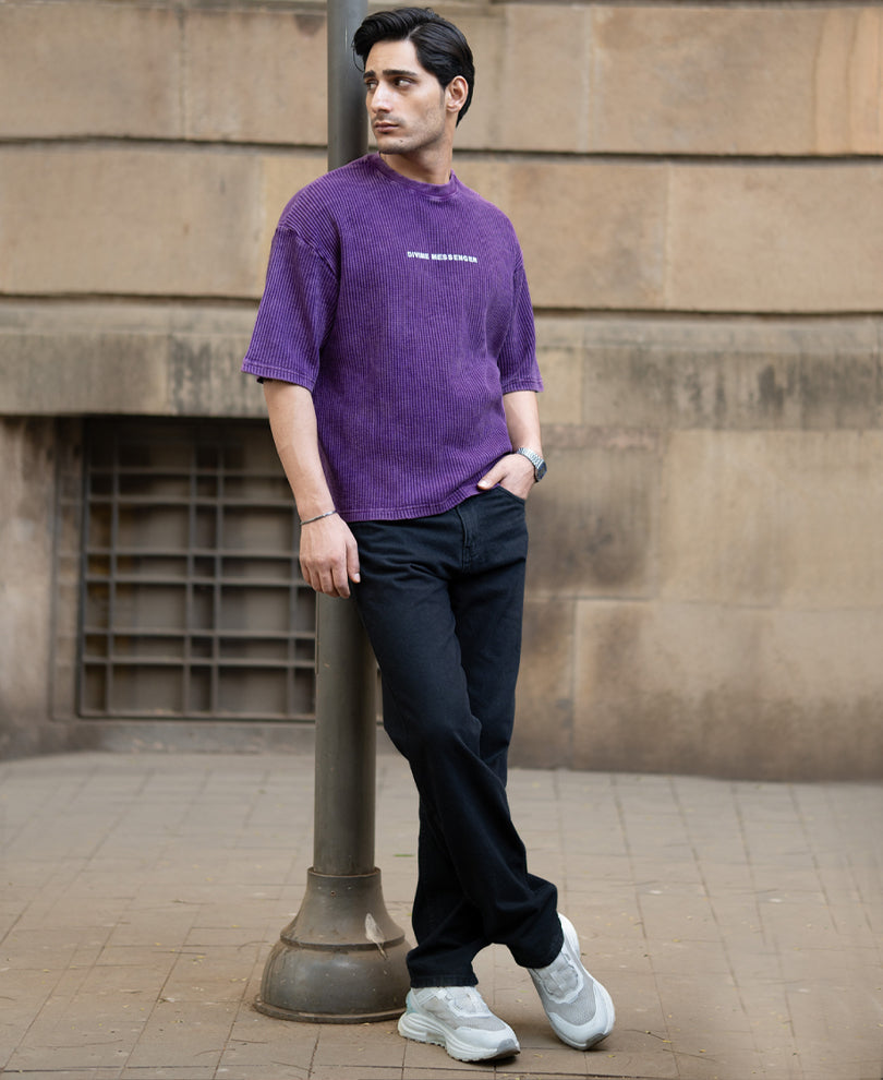 Purple Washed Graphic T-Shirt