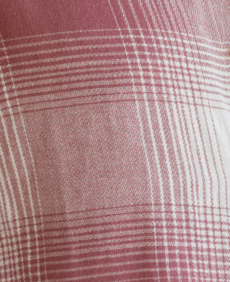 Mauve Cotton Checks Shirt