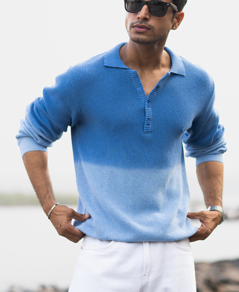 Blue Ombre T-Shirt 100% Cotton